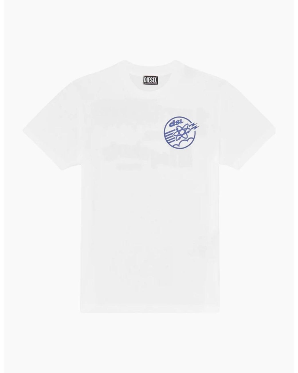 DIESEL White T Diegor E7 T Shirts Short Sleeve Slim Fit Casual Summer Cotton Tee