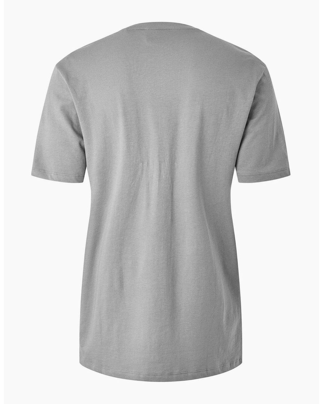 Boss Gray Wordmark Crew Neck Short Sleeve Regular Fit T-Shirt for men