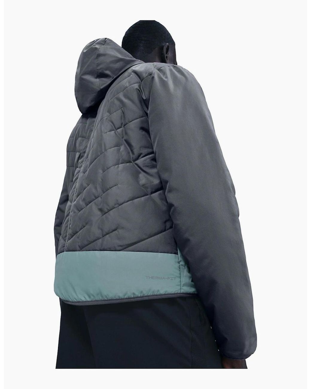 Nike Gray Sn54 Colour Block Zipped Pocket Puffer Jacket for men