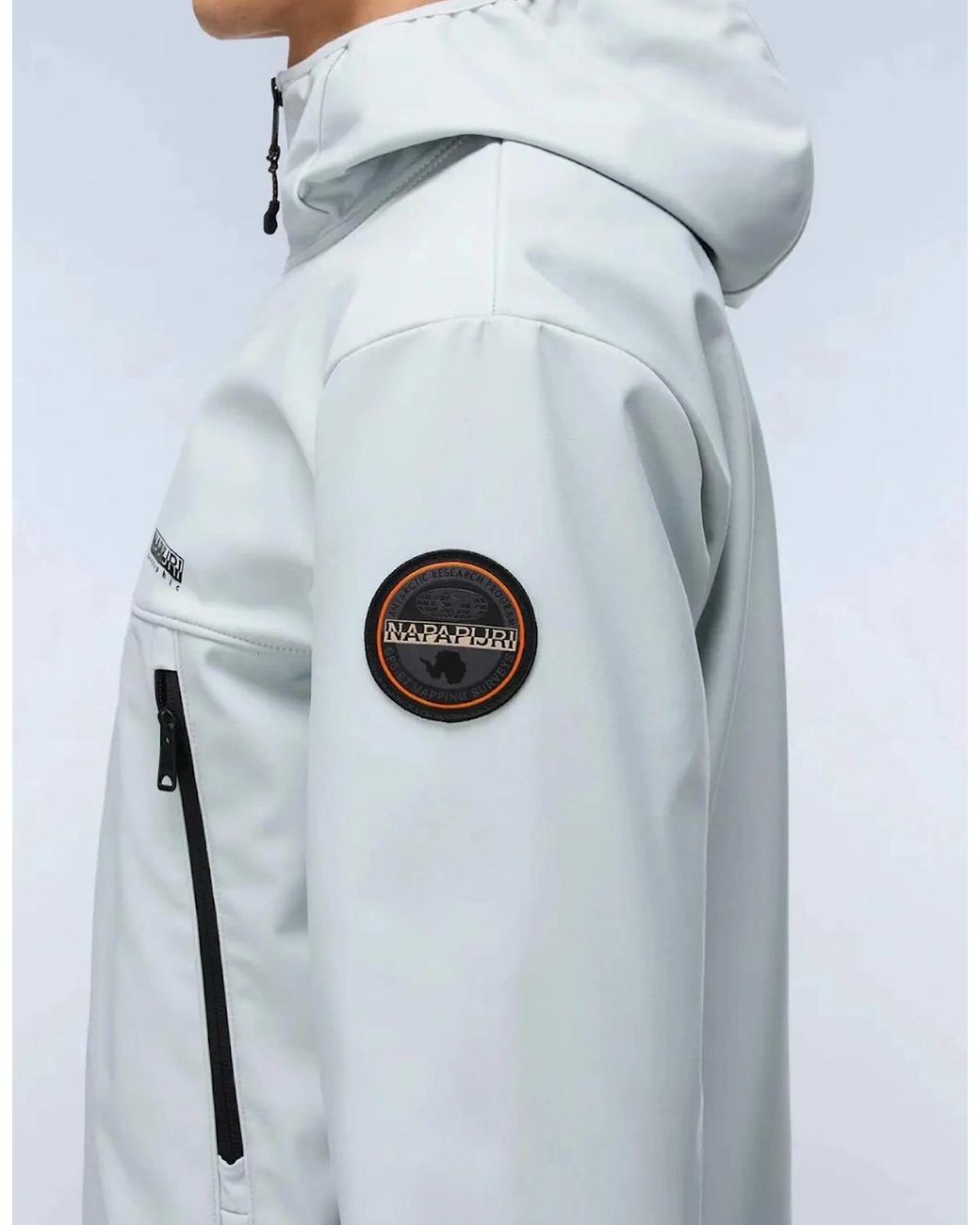 Napapijri Gray Biois Light Soft Shell Jacket for men