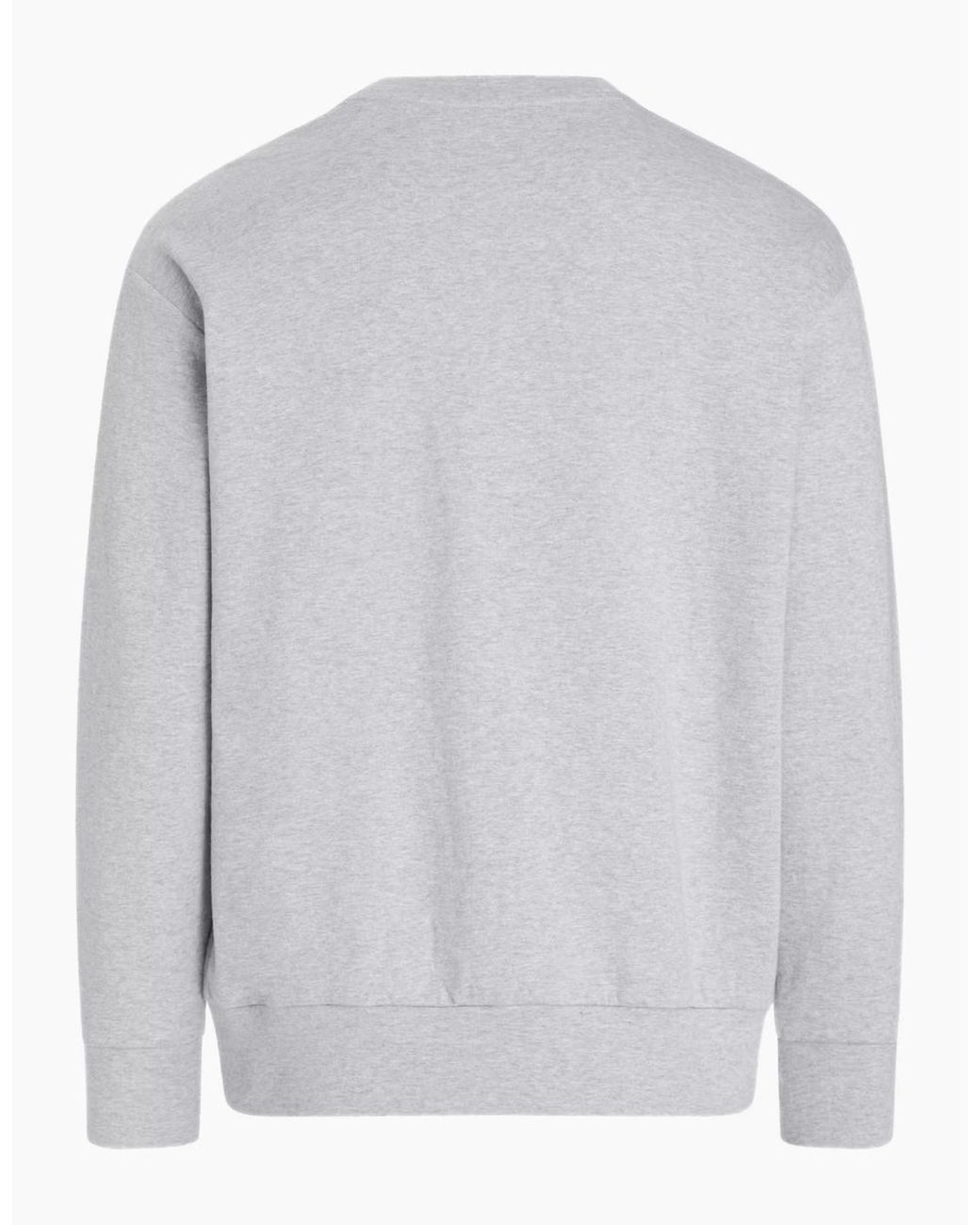 Calvin Klein Gray Modern Terry Sweatshirt, Heather for men