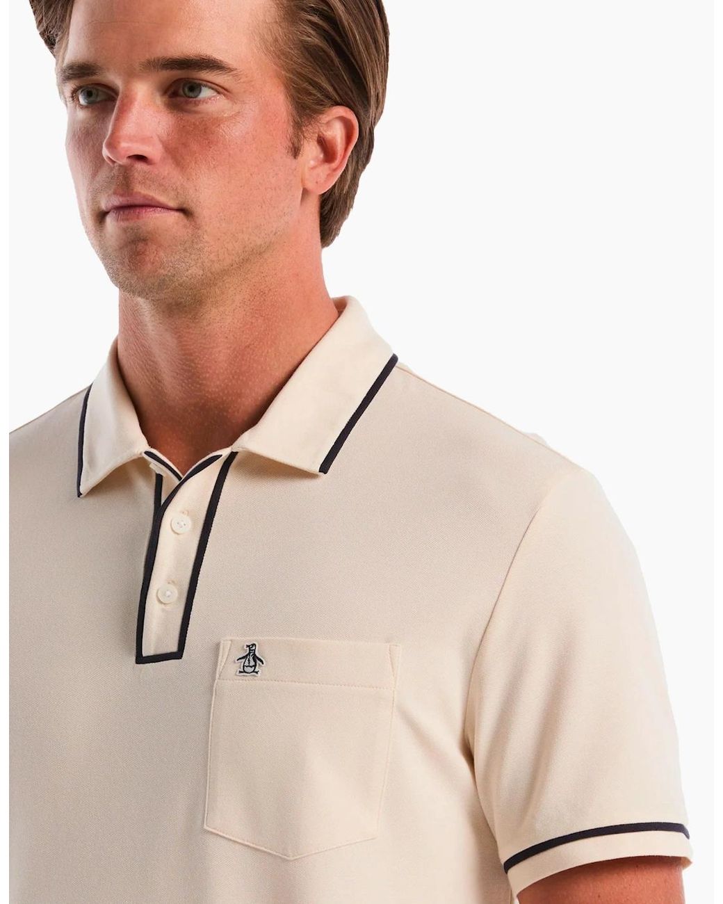 Original Penguin Natural Core Pique Earl Polo Birch for men