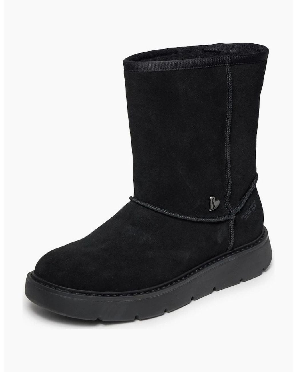 Skechers Black Keepsakes Cozy Mid Ankle Boots