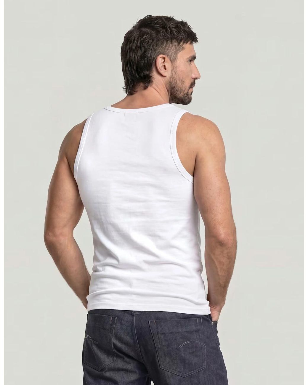 G-Star White Raw 2-Pack Base Tank Top for men