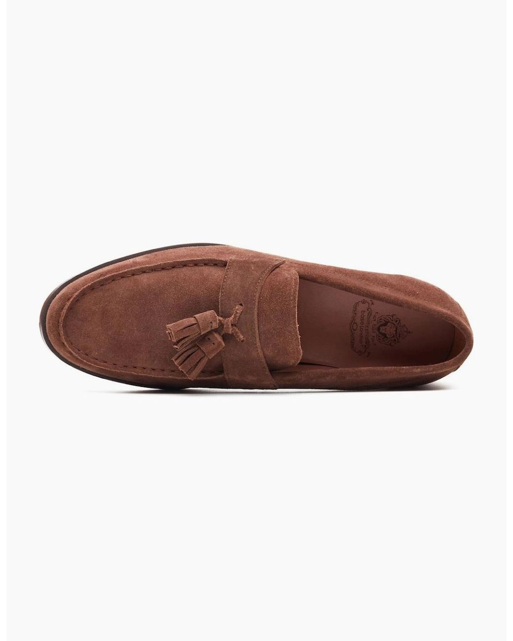 Base London Brown Flint Tassle Loafers for men