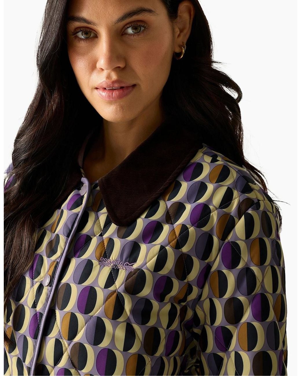 Regatta Black Ladies Orla Kiely Oval Quilted Jacket