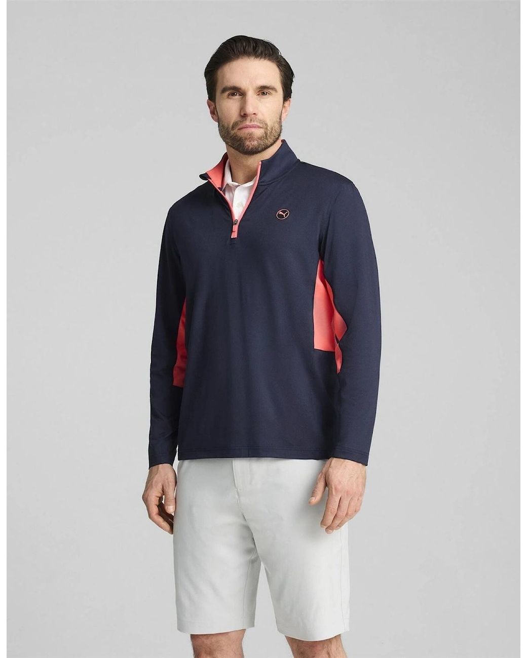 PUMA Blue Pure Quarter Zip Pullover Jumper for men
