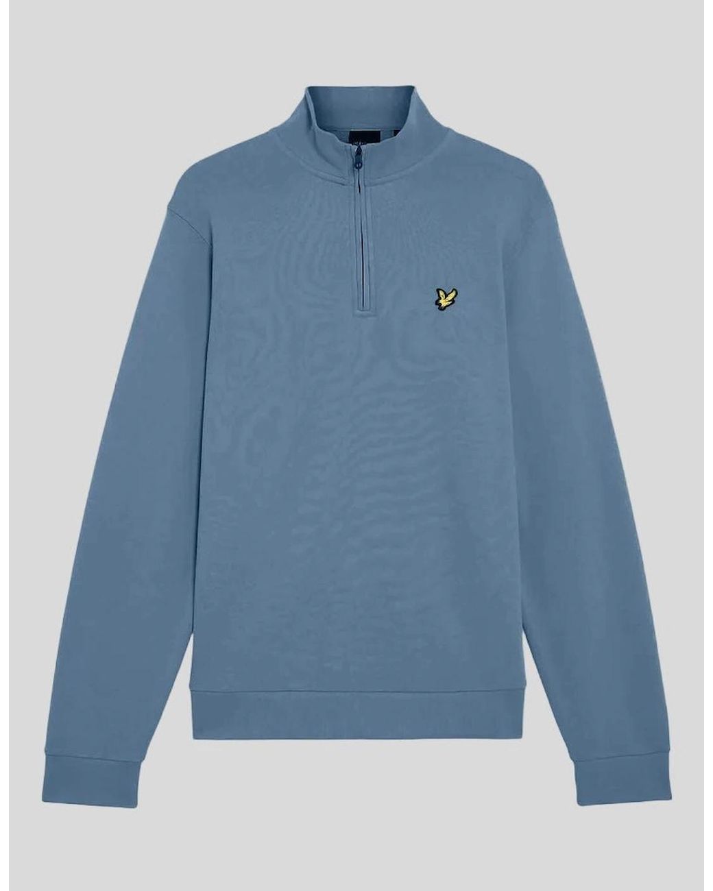 Lyle & Scott Blue Everyday 1/4 Zip Cotton Sweatshirt for men