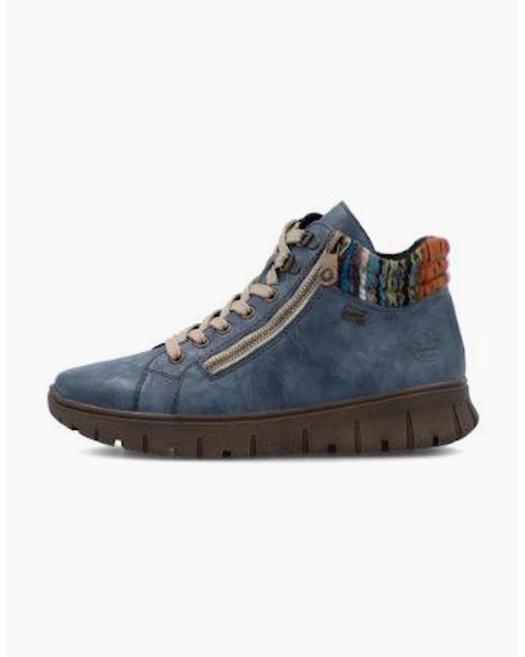 Rieker Blue Ladies Boots N1305-14 Multi Waterproof