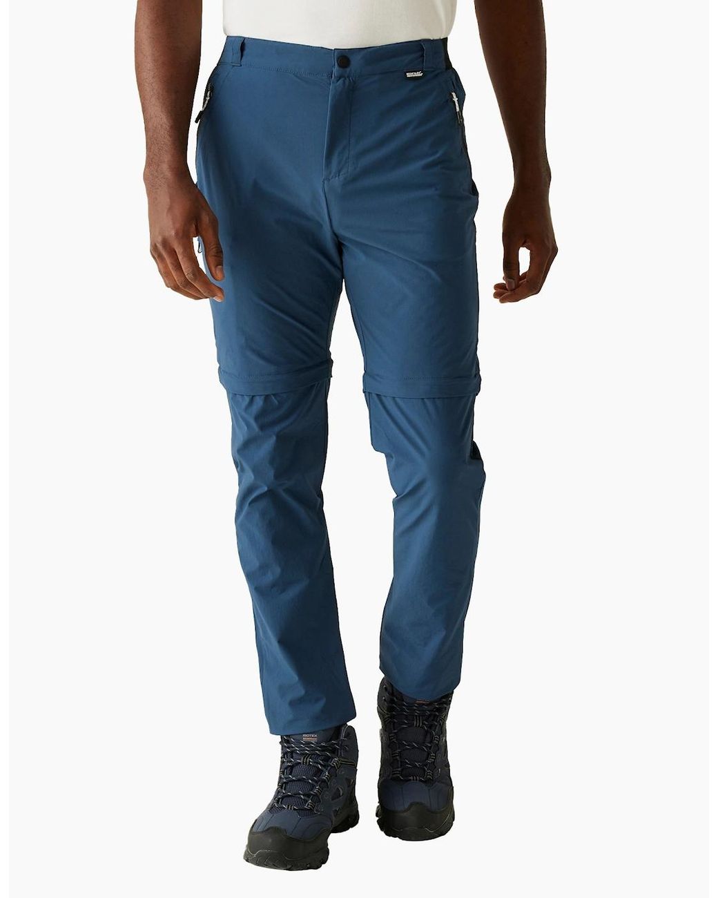 Regatta Blue Travel Light Zip-Off Trousers for men