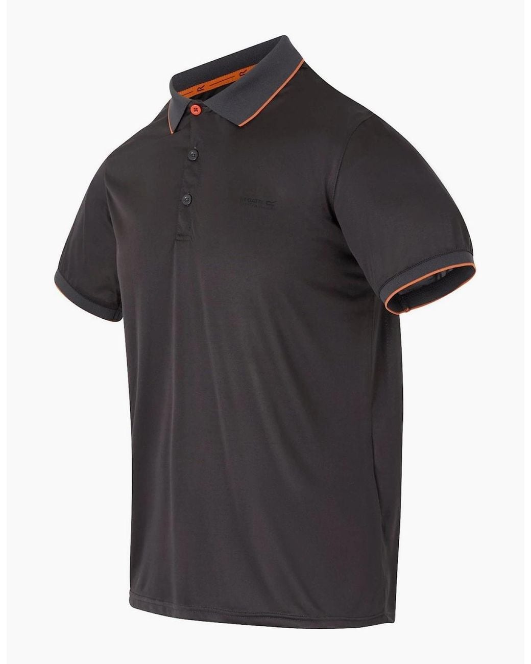 Regatta Black Collared Neck Short Sleeve Regular Fit Shirt for men