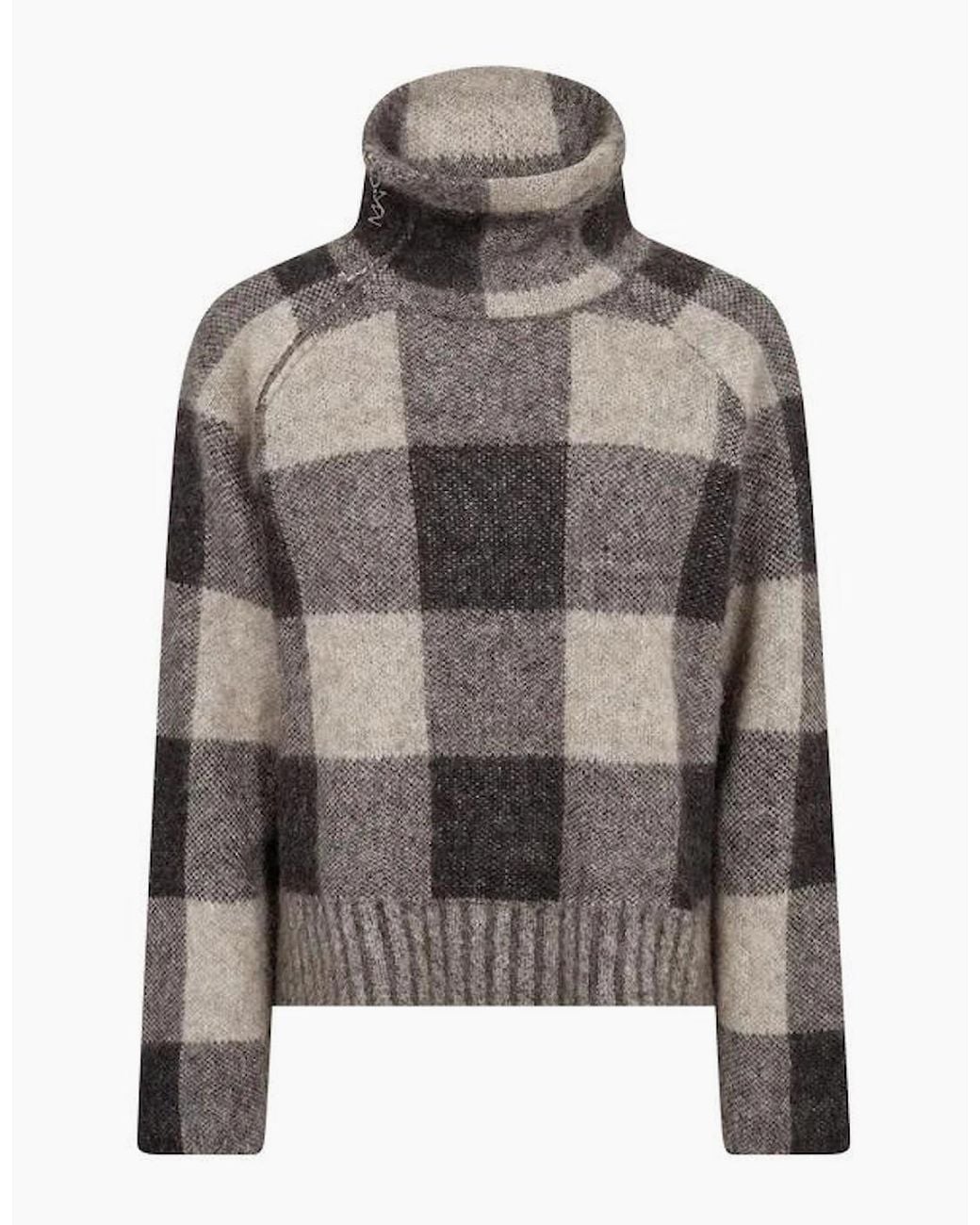 Mos Mosh Gray Maija Check Knit