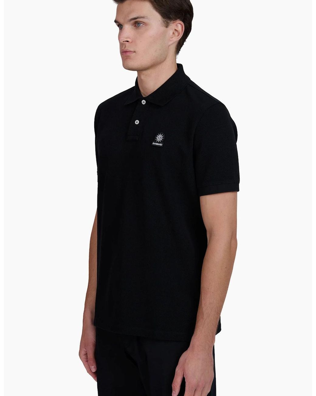 Sandbanks Black Badge Logo Polo Shirt for men