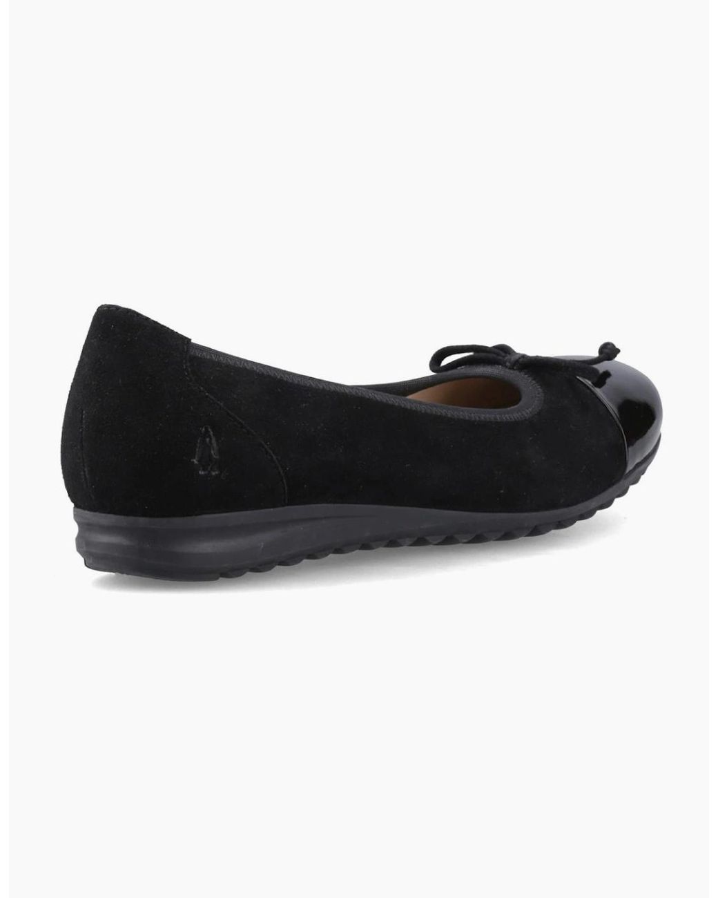 Hush Puppies Black Laurie Toe Cap Ballerinas