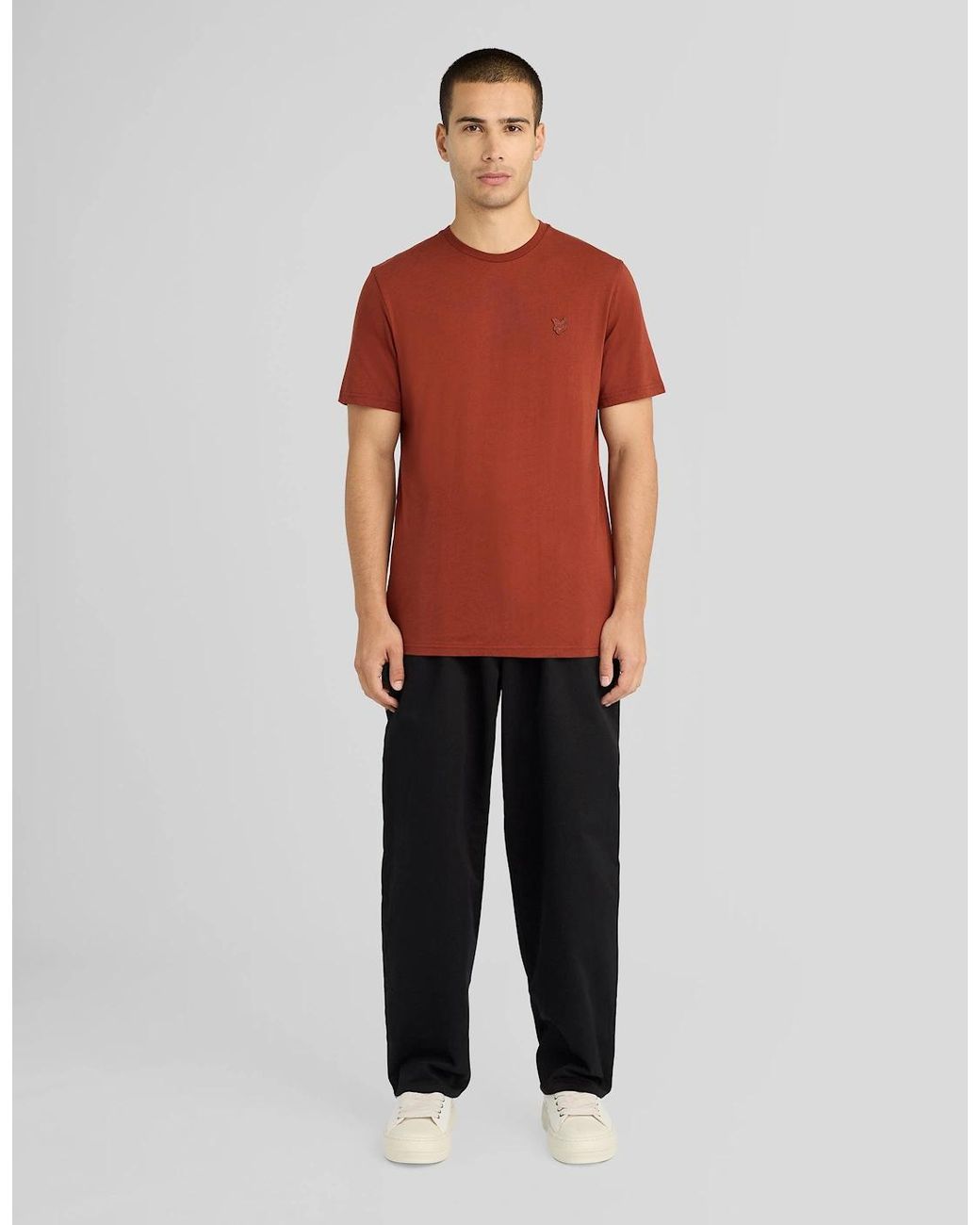 Lyle & Scott Red Superfine Cotton T-Shirt for men