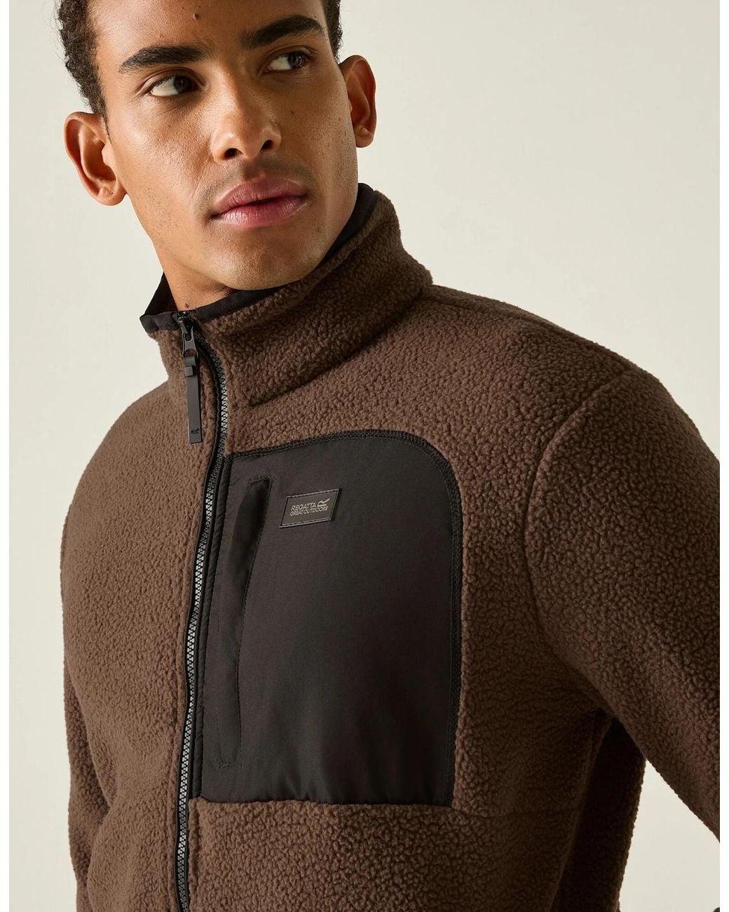 Regatta Brown Frankie Borg Fleece Jacket for men