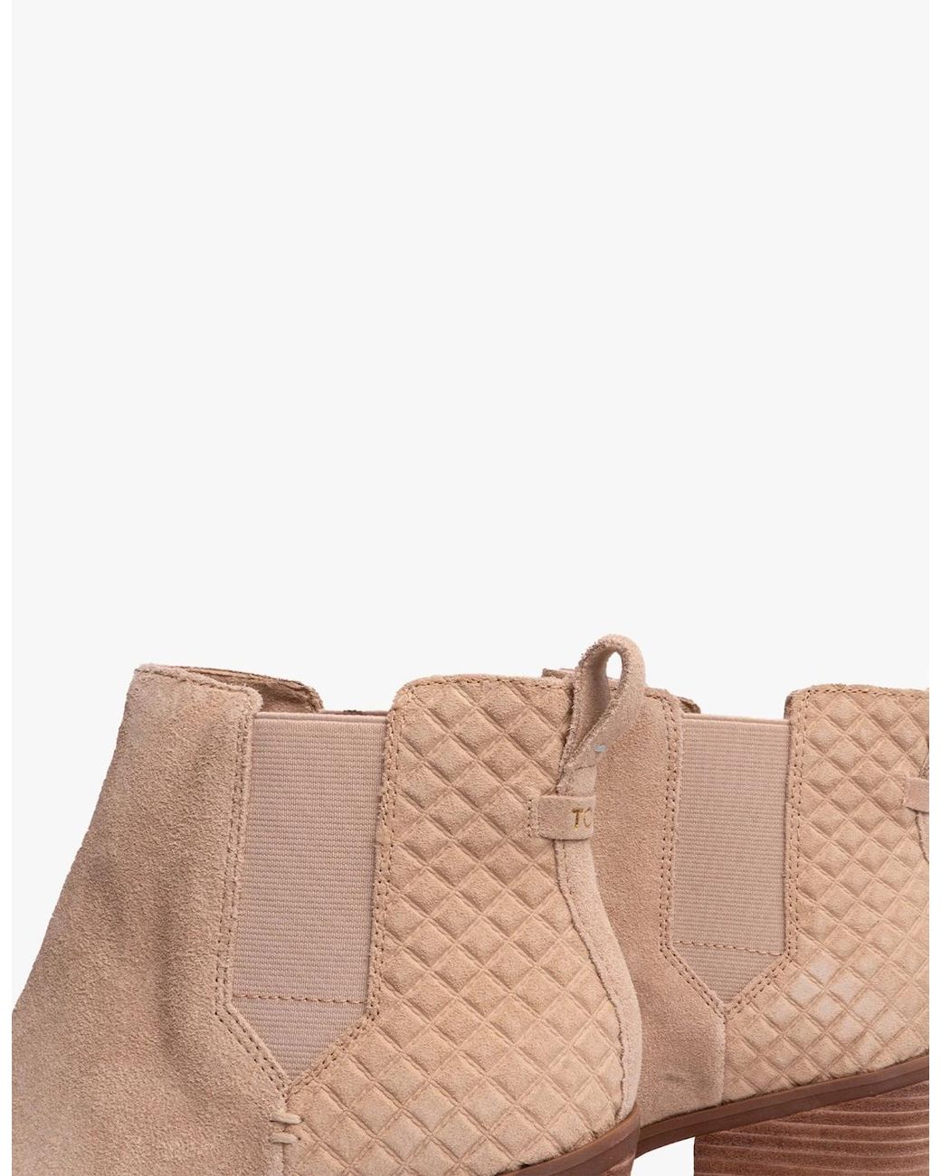 TOMS White Everly Boots Oatmeal