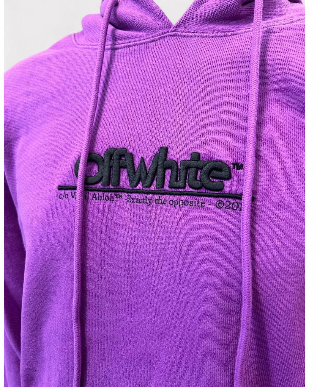 Off-White c/o Virgil Abloh Purple Chunky Logo Slim Hoodie Orchid