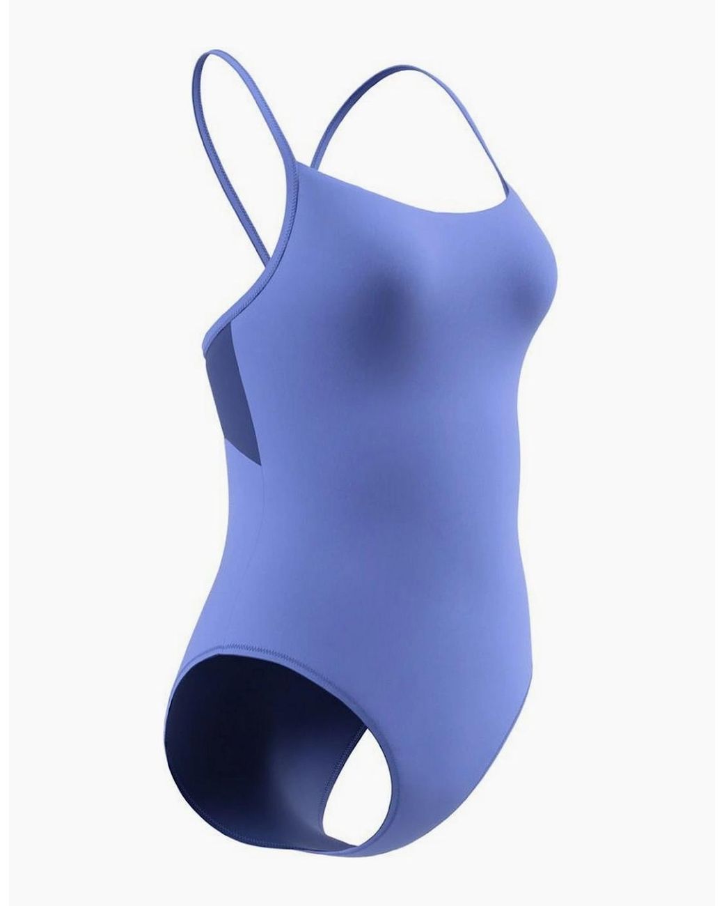 Speedo Blue Ladies Solid Racerback One Piece Swimsuit