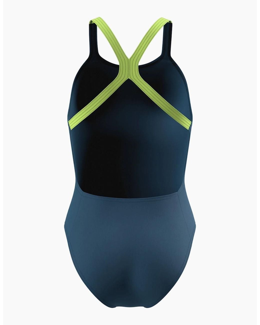 Speedo Blue Ladies Solid Powerback One Piece Swimsuit