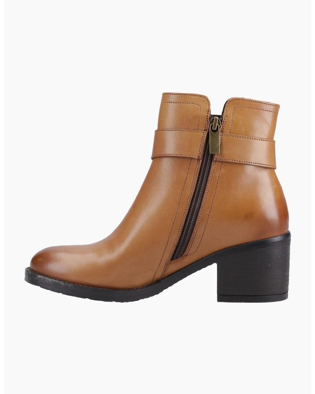 Hush Puppies Brown Hensley Buckle Boot Ankle Boots Tan