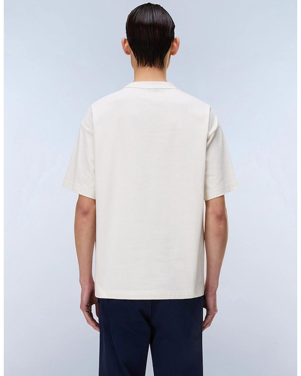 Napapijri White Elevated Logo Jersey Short Sleeve T-Shirt