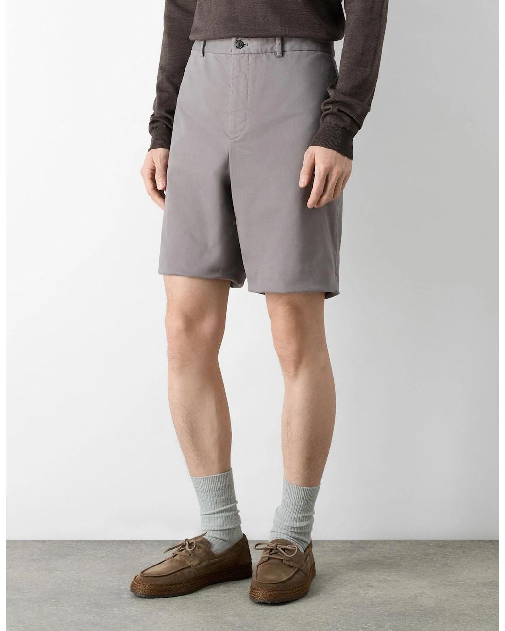 Oliver Sweeney Gray Sistelo Chino Shorts for men