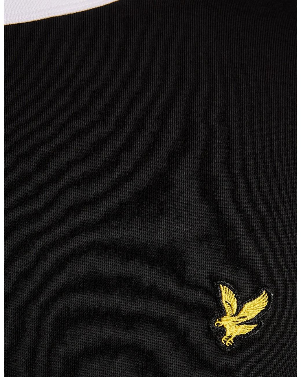 Lyle & Scott Black Ringer Cotton Crew Neck T-Shirt for men