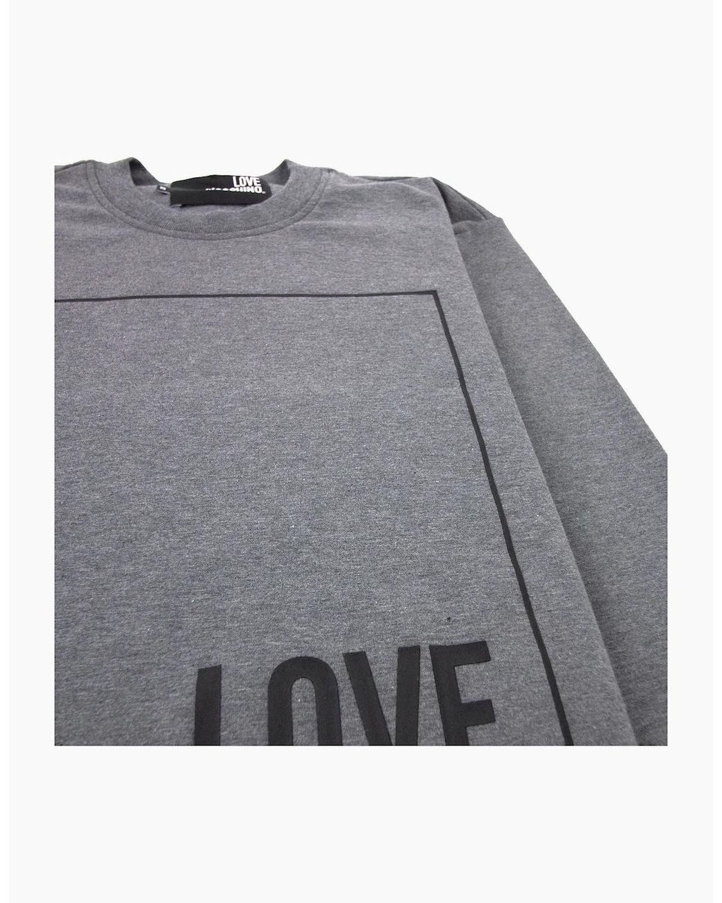 Love Moschino Gray Box Logo Sweater Dark for men