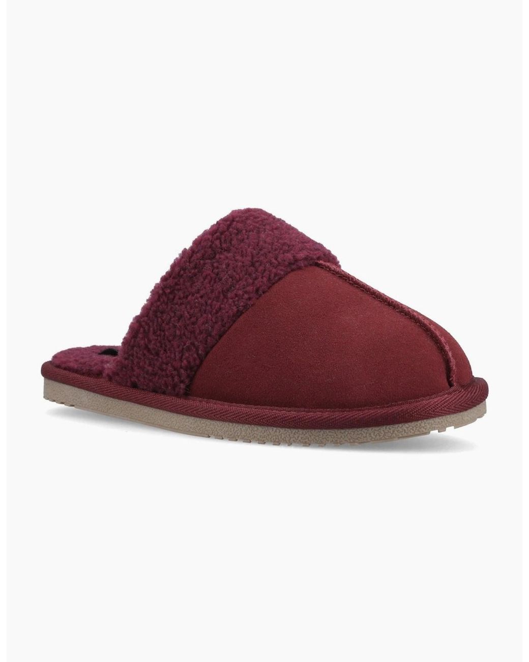 Hush Puppies Red Arianna Suede Bordeaux Slippers