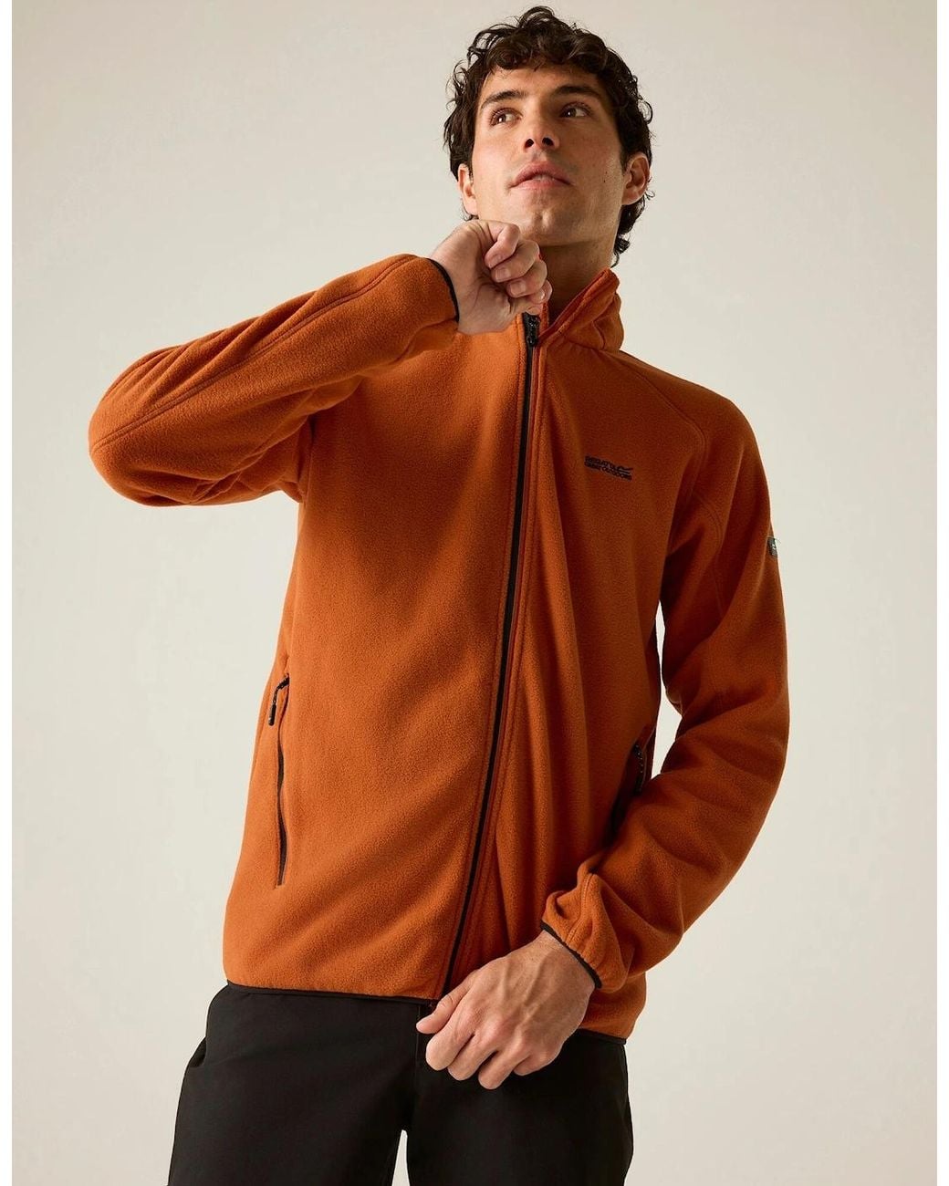 Regatta Orange Hadfield Full Zip Fleece Jacket for men