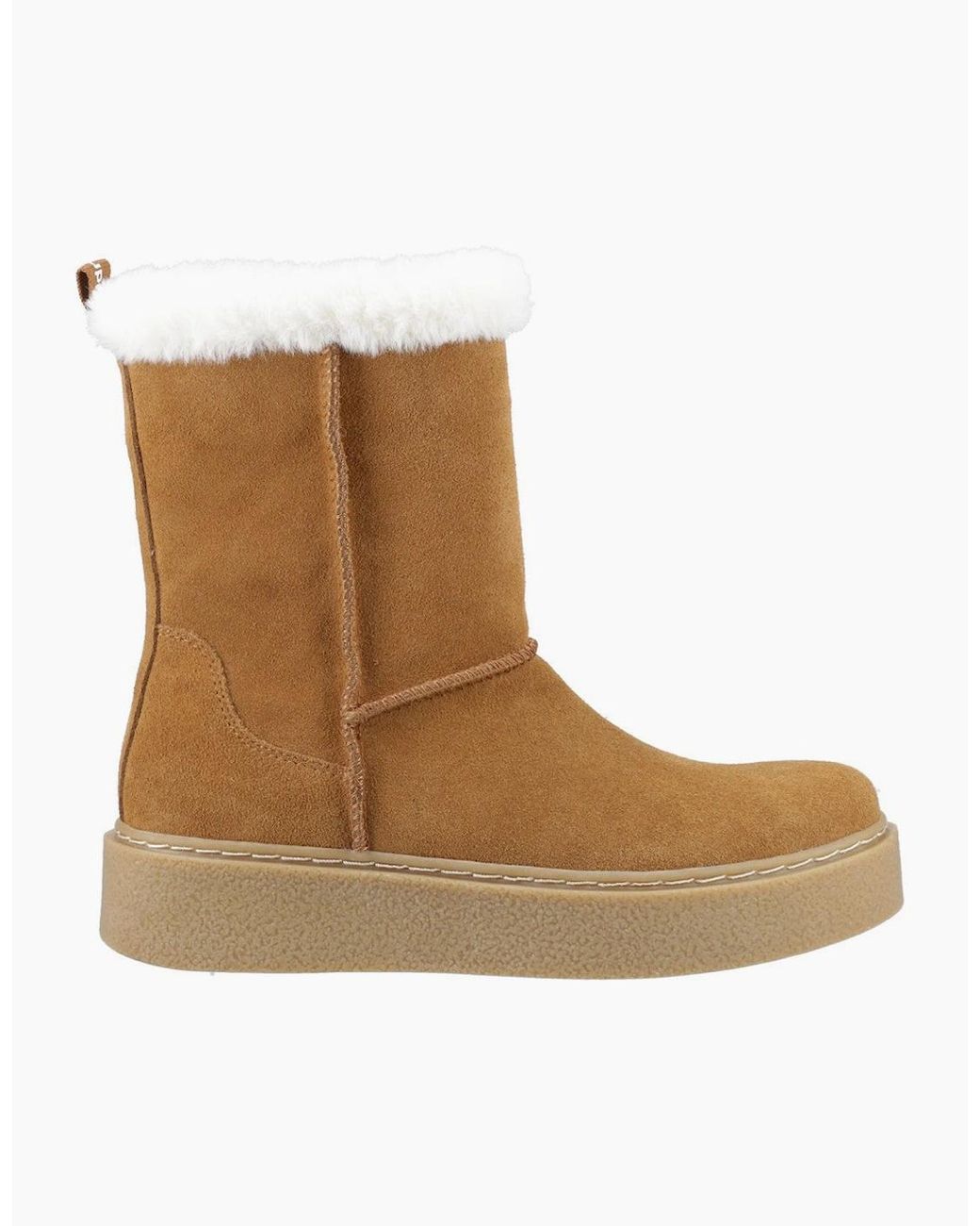 Hush Puppies Brown Becca Mid Boot Mid Calf Boots Tan