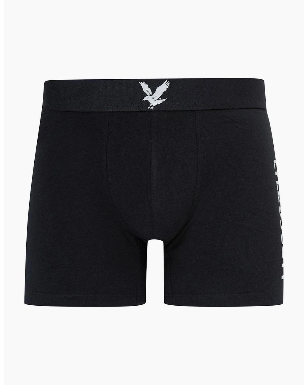 Lyle & Scott Black Jonathan 3 Pack Plain Design Boxer Brief for men