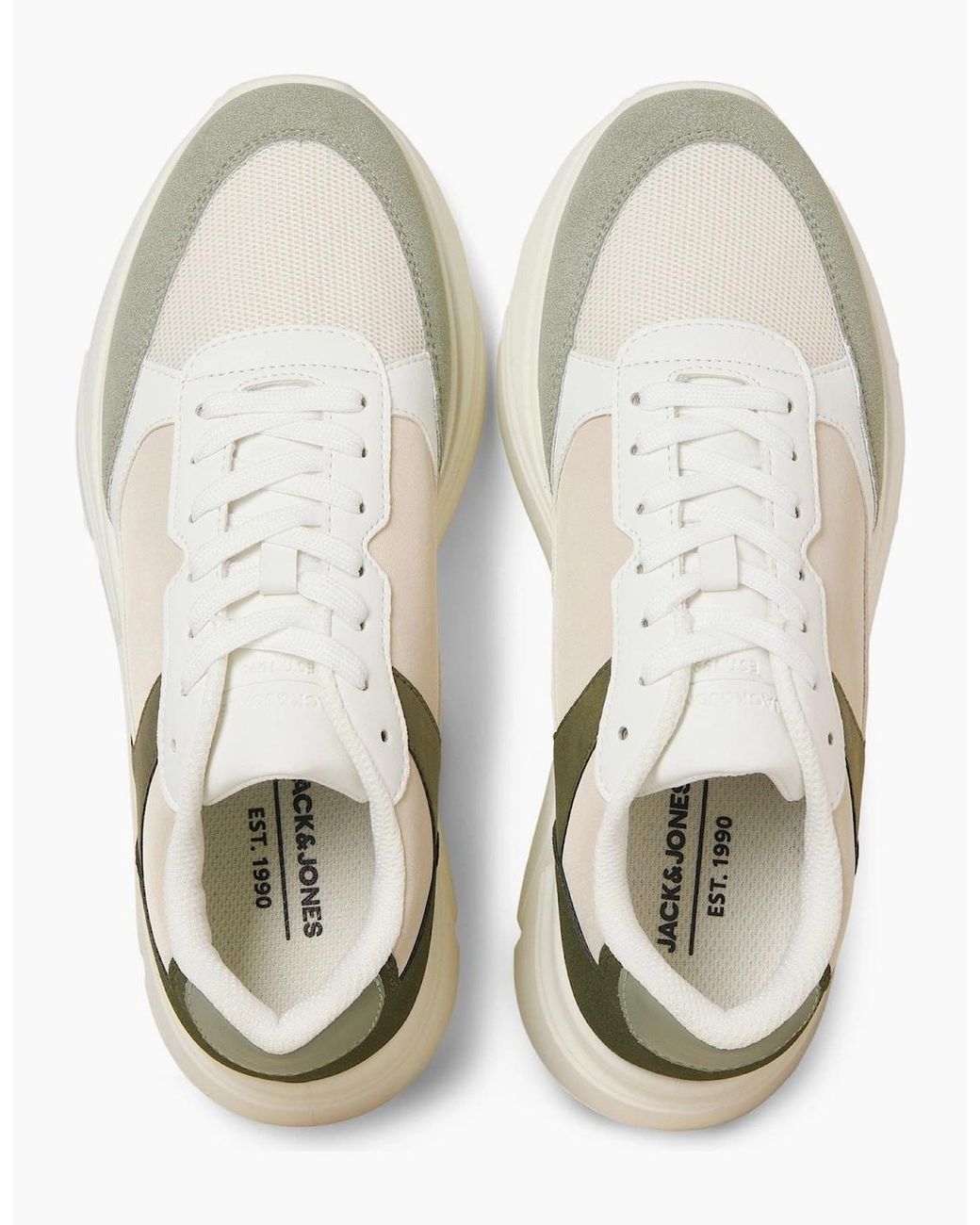 Jack & Jones Gray Aspire Runner Polyurethane Seagrass Bronze Trainers for men
