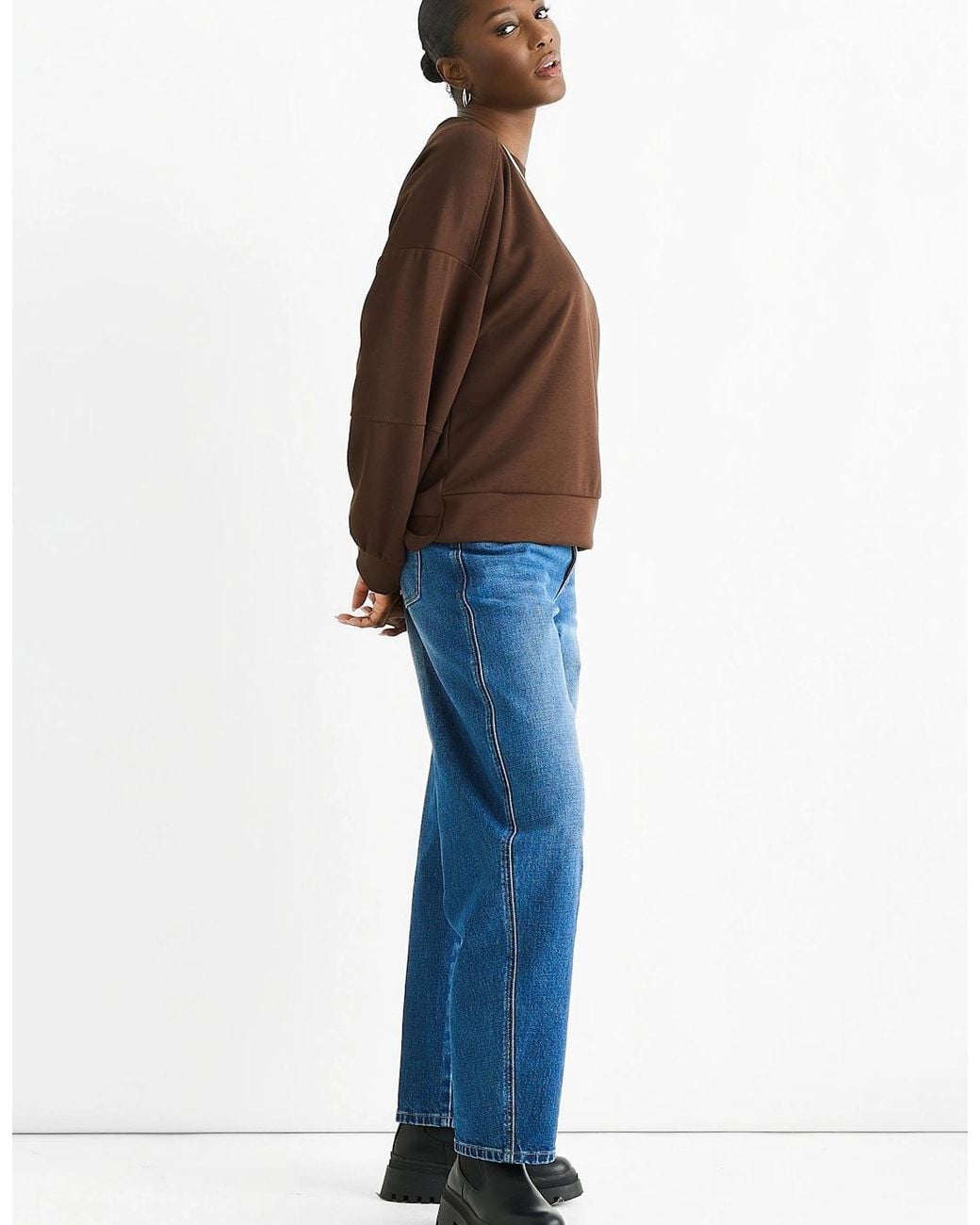 Gini London Brown Chocolate Soft Lightweight Pull Over Jumper