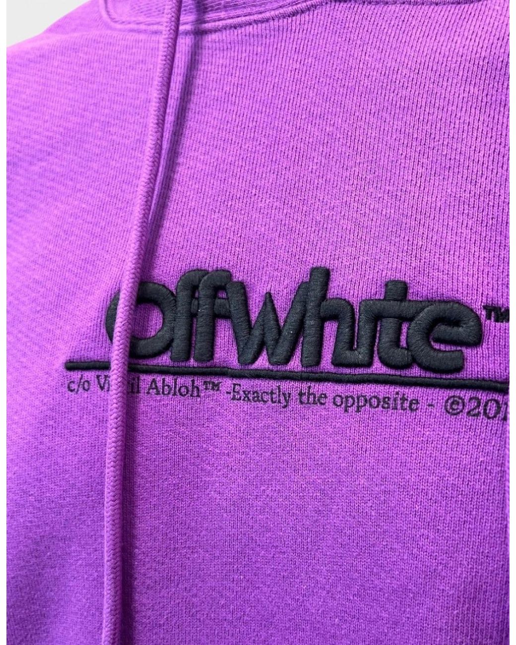 Off-White c/o Virgil Abloh Purple Chunky Logo Slim Hoodie Orchid
