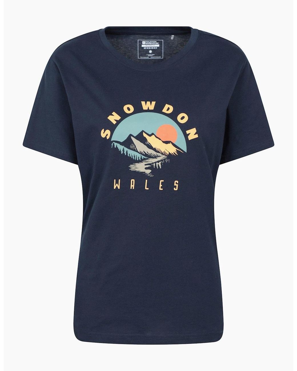 Mountain Warehouse Blue Ladies Snowdon Relaxed Fit Short-Sleeved T-Shirt