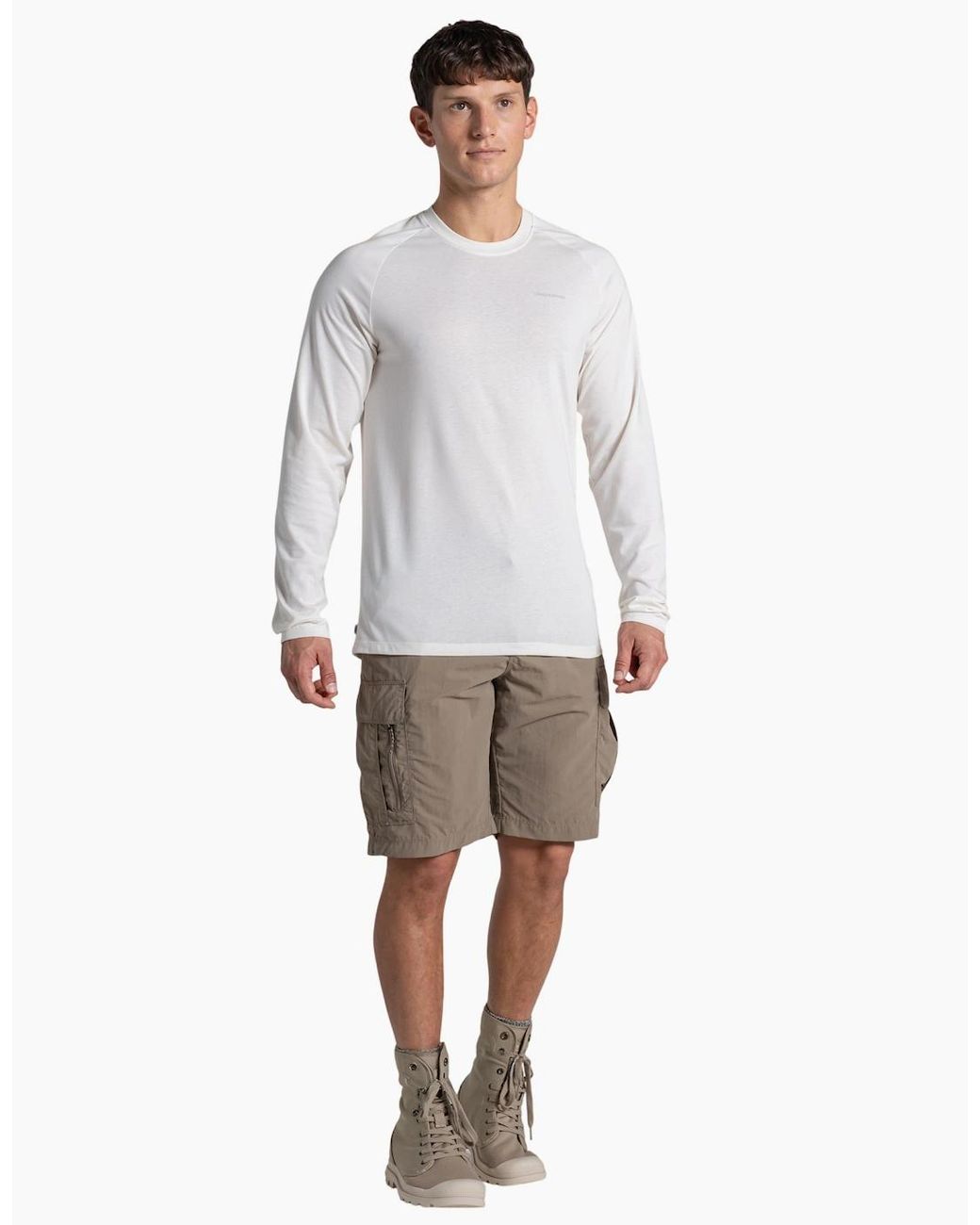 Craghoppers White Nour Nosilife Long-Sleeved T-Shirt for men