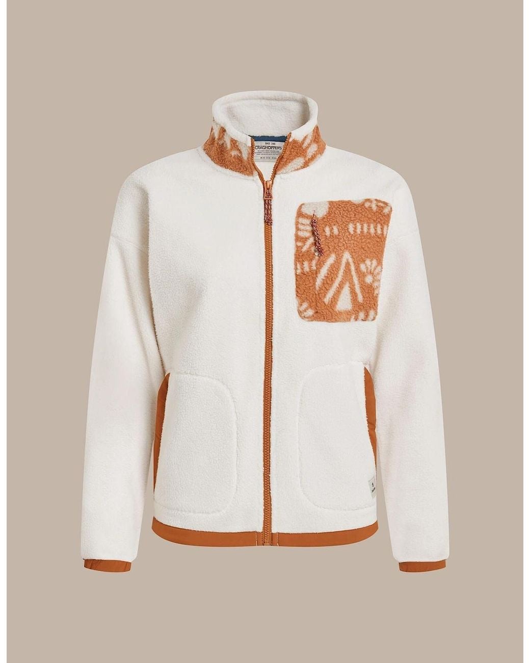 Craghoppers White Sanaa Borg Full Zip Fleece