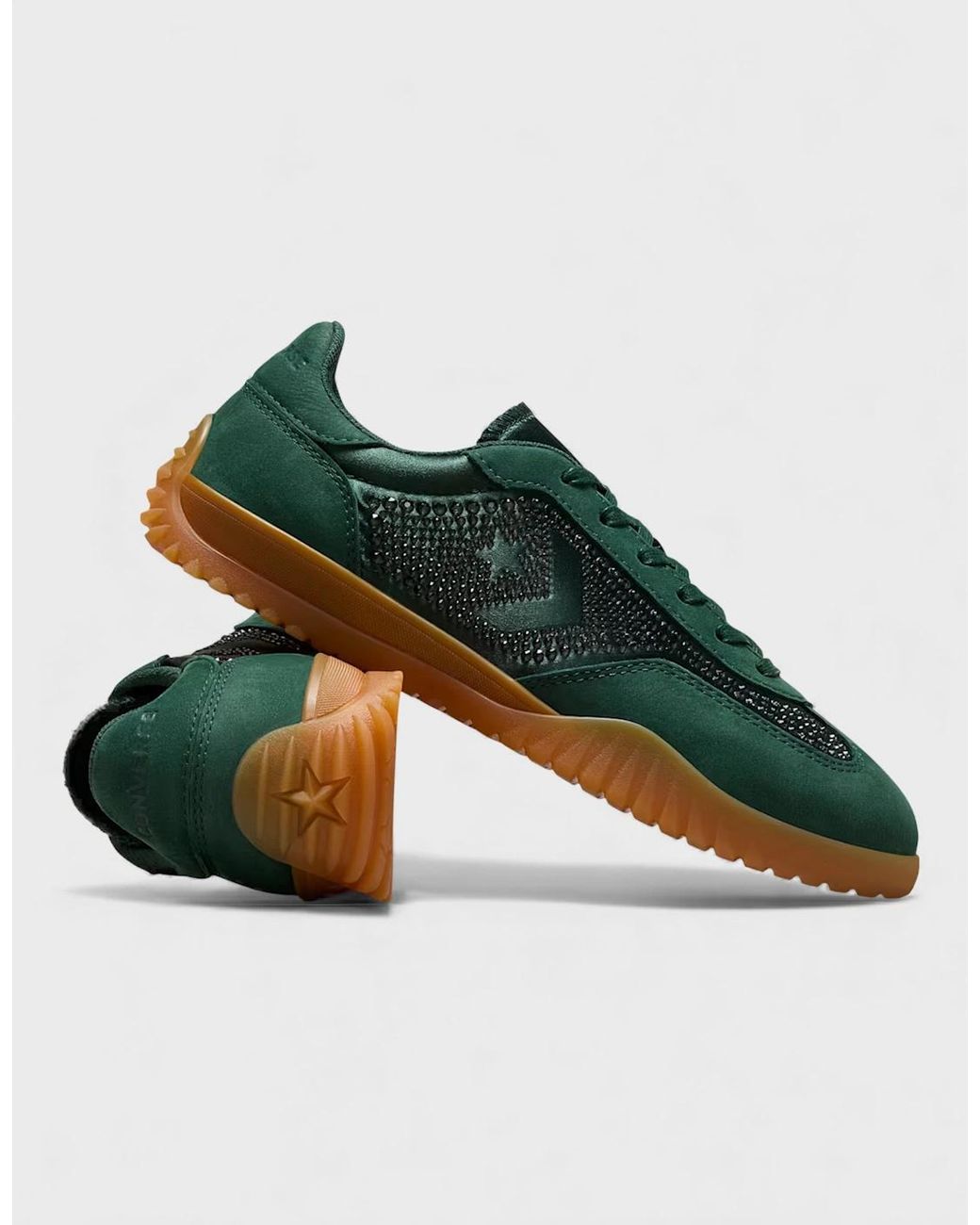 Converse Green Swarovski X Run Star Trainer Deep Emerald