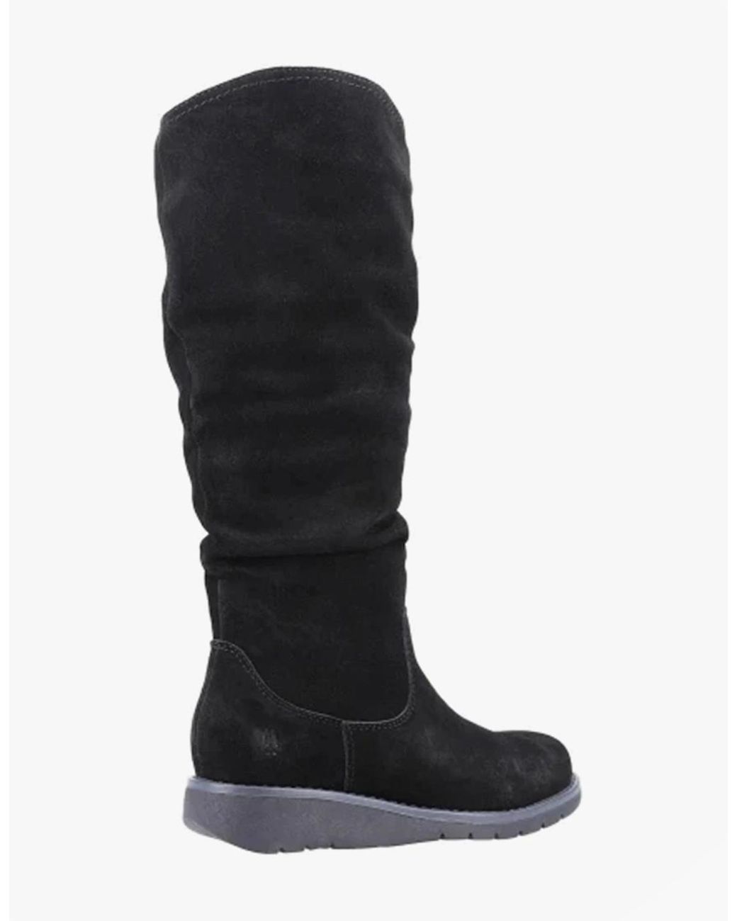 Hush Puppies Black Lucinda Suede Boots