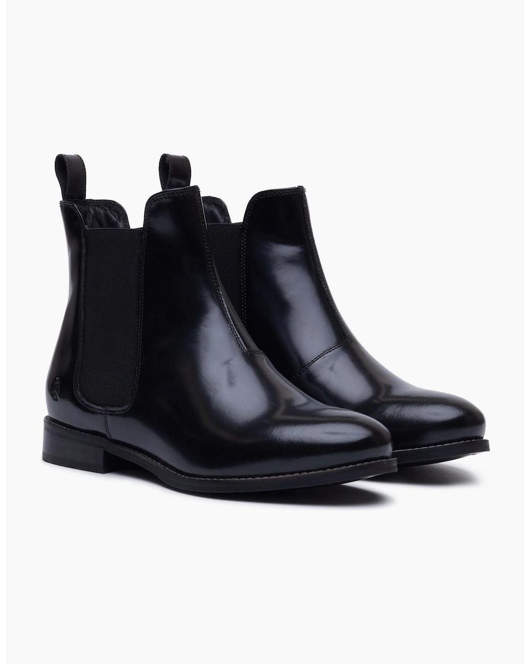 Hush Puppies Blue Colette Leather Wide Fit Flat Chelsea Boots