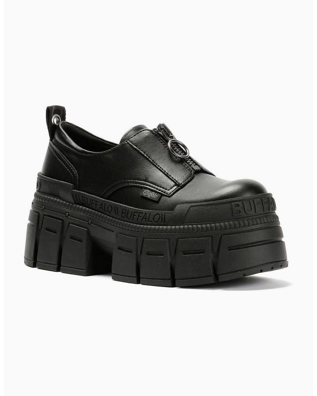 Buffalo Black Gospher Front Zip Lo Vegan Shoes