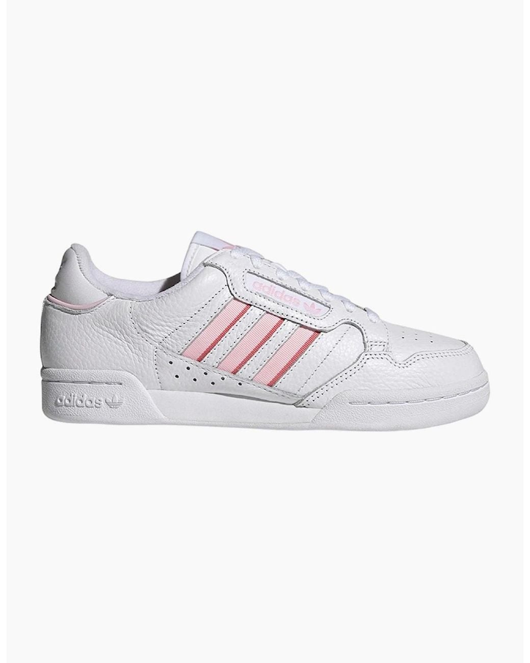 Adidas Originals White Continental 80S Stripes Trainers