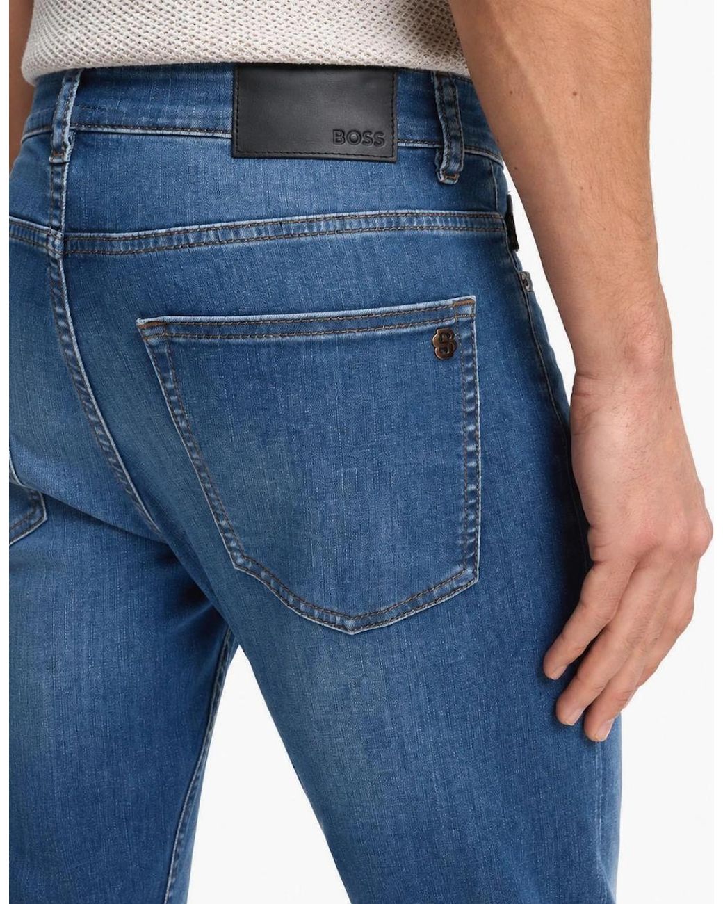 Boss Blue Boss Delaware Soft Motion Slim Fit Jeans for men
