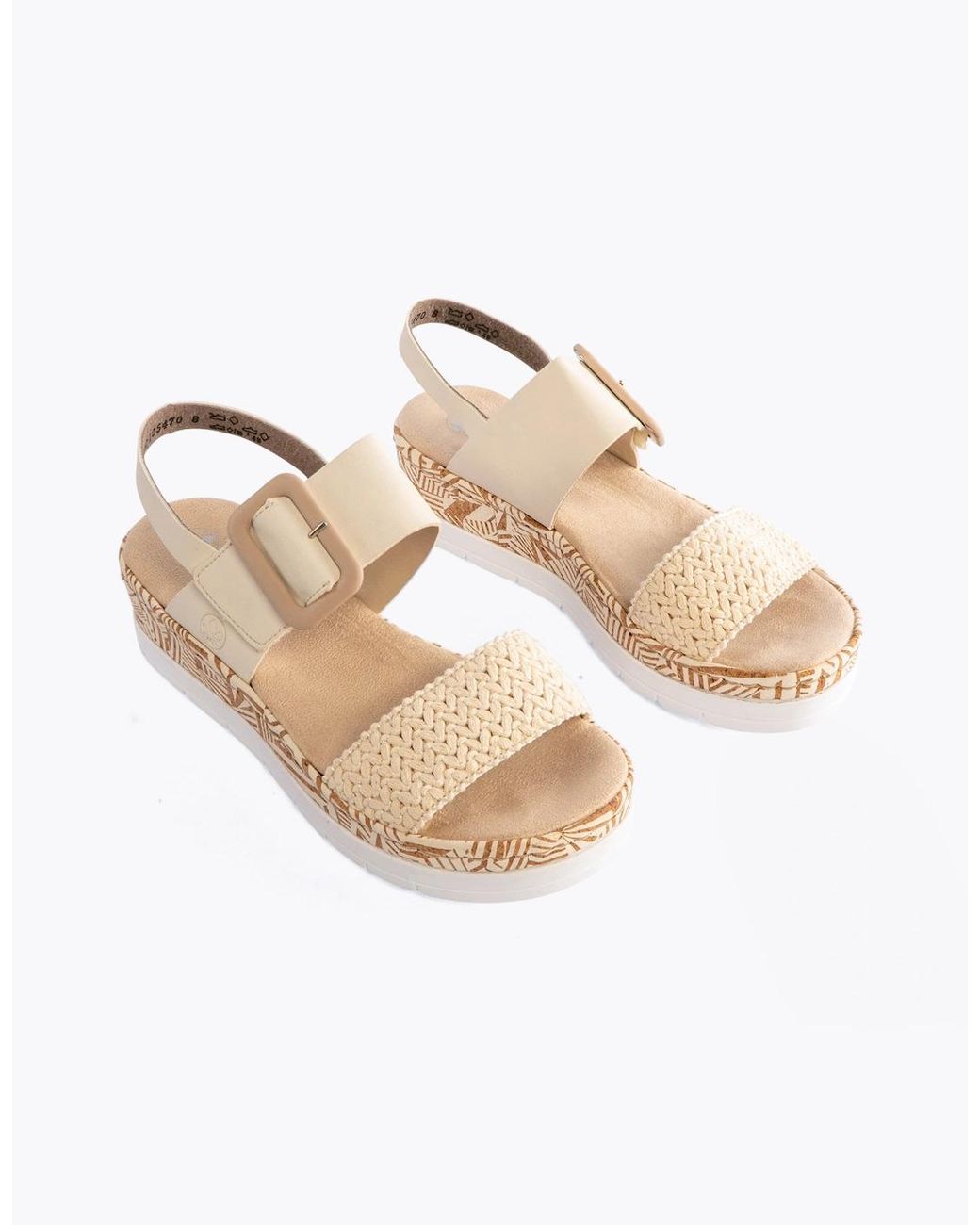 Rieker White V3950-61 Sandals