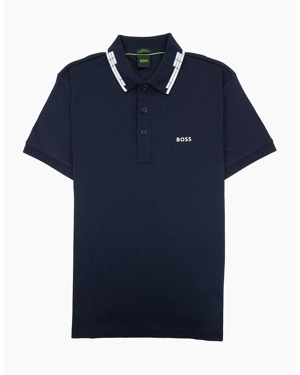 Boss Blue Paule Slim Fit Laxury Cotton Polo 402 for men