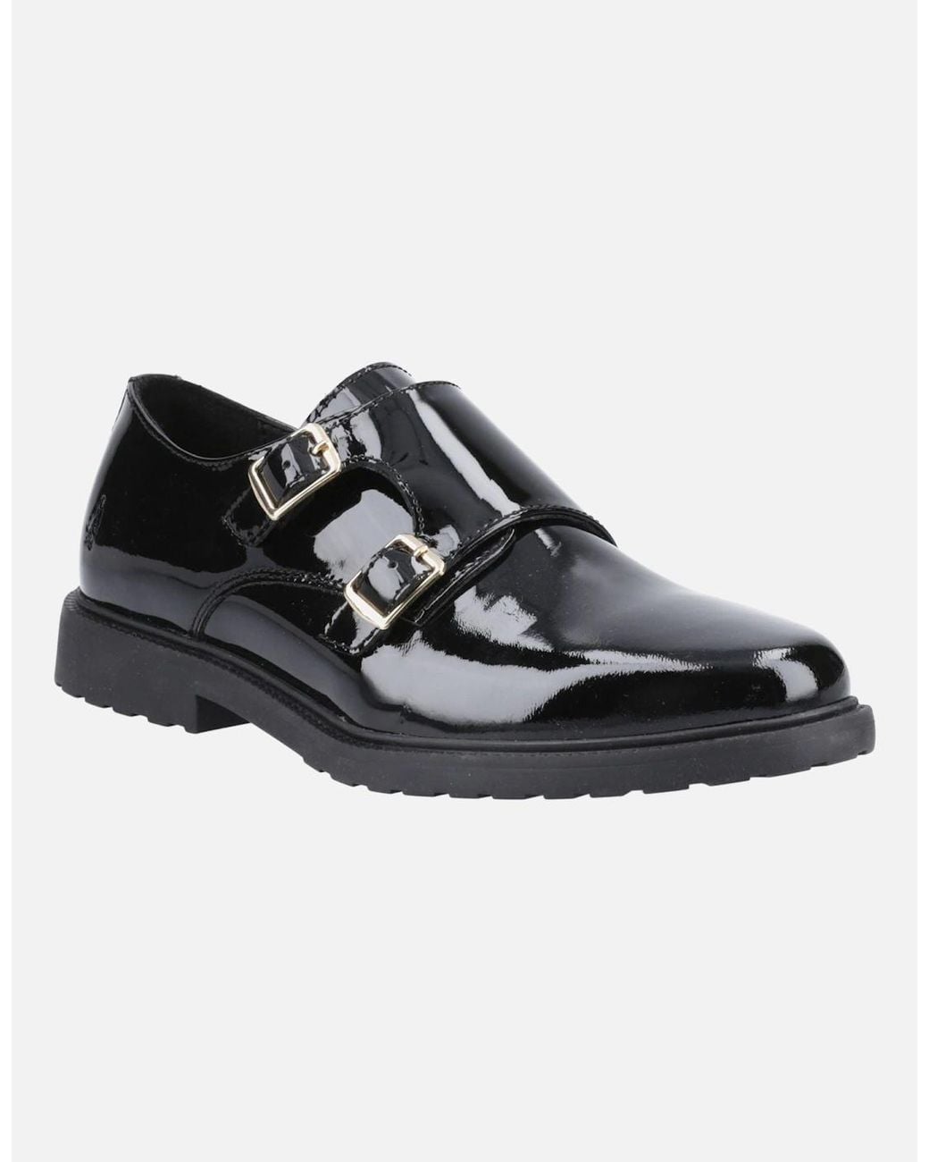 Hush Puppies Black Verity Leather Patent Shoes
