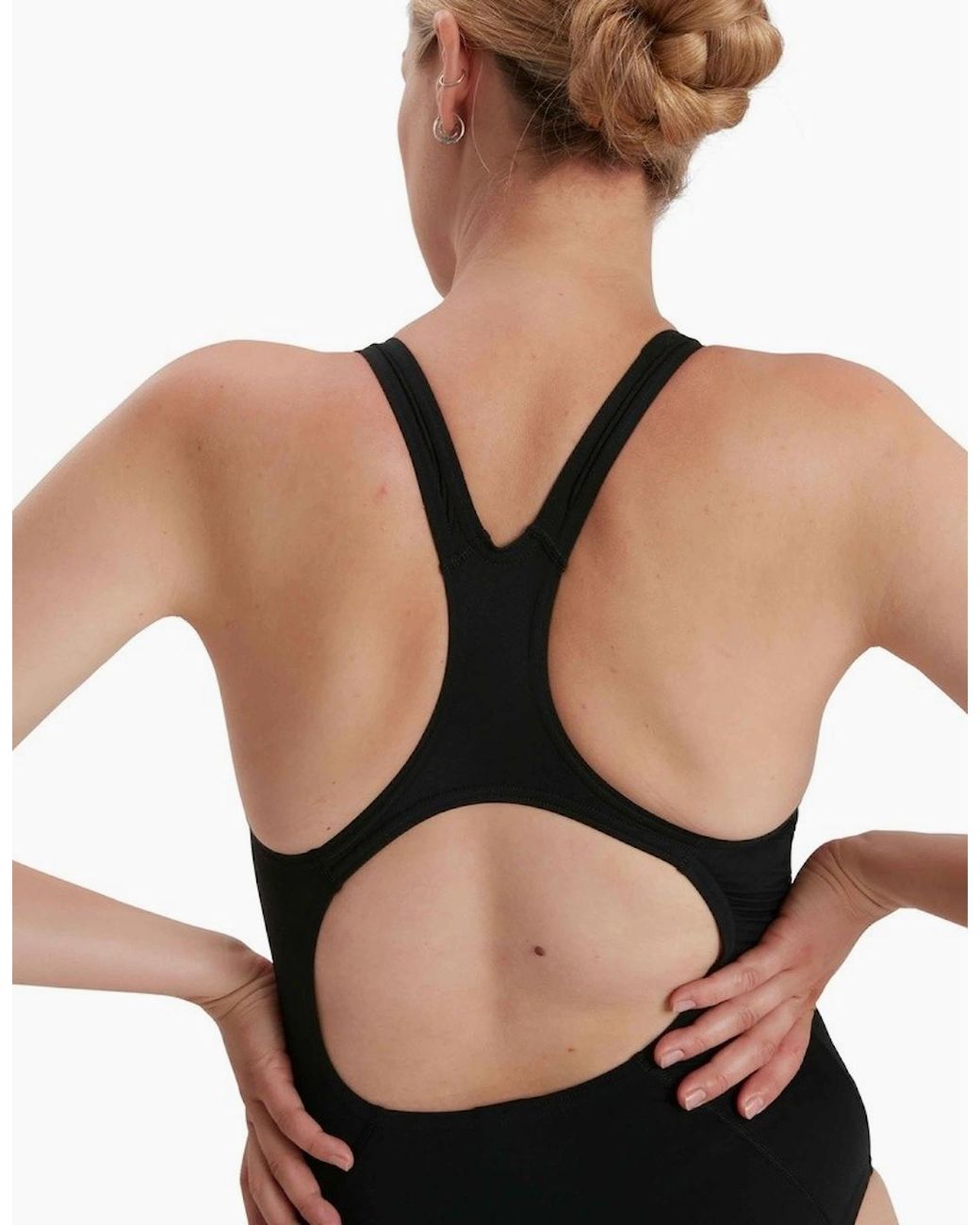 Speedo Black Ladies Medalist Eco Endurance+ One Piece Swimsuit