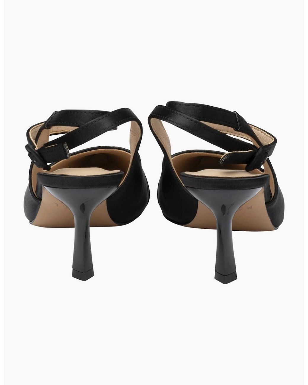 Ravel Black Catrine Slingback Court Shoes